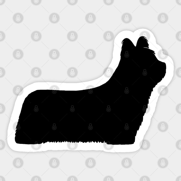 Skye Terrier Silhouette Sticker by Coffee Squirrel